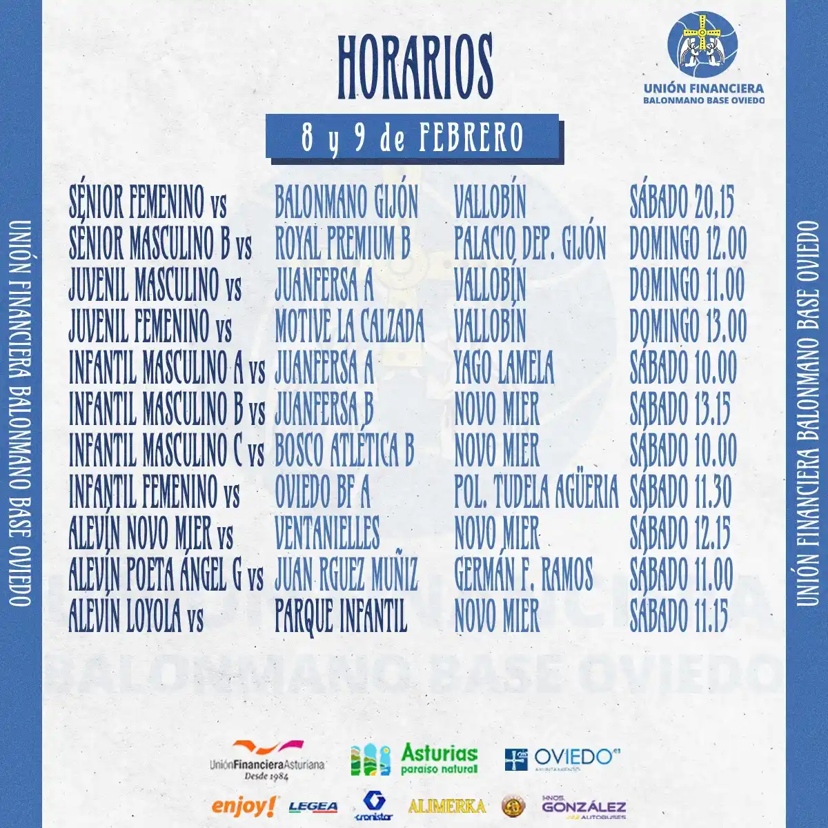 Unión Financiera Balonmano Base Oviedo post