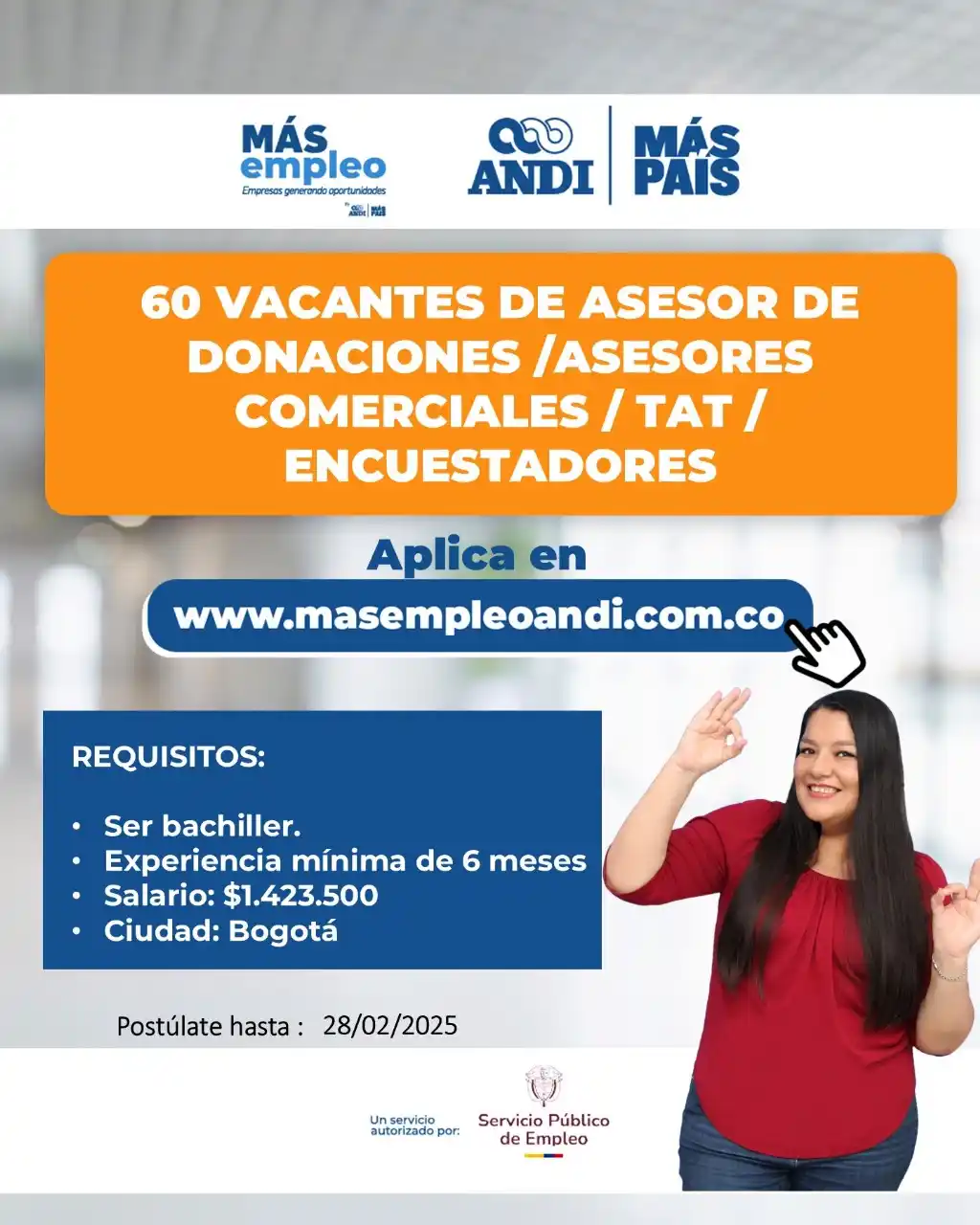 Vacantes Más Empleo ANDI 🔵 post
