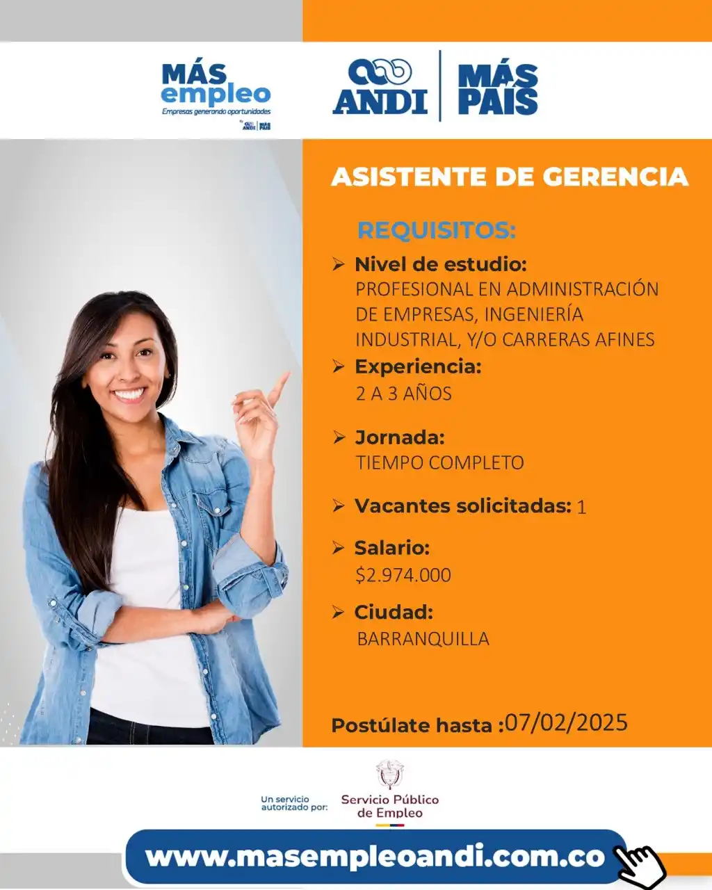 Vacantes Más Empleo ANDI 🔵 post