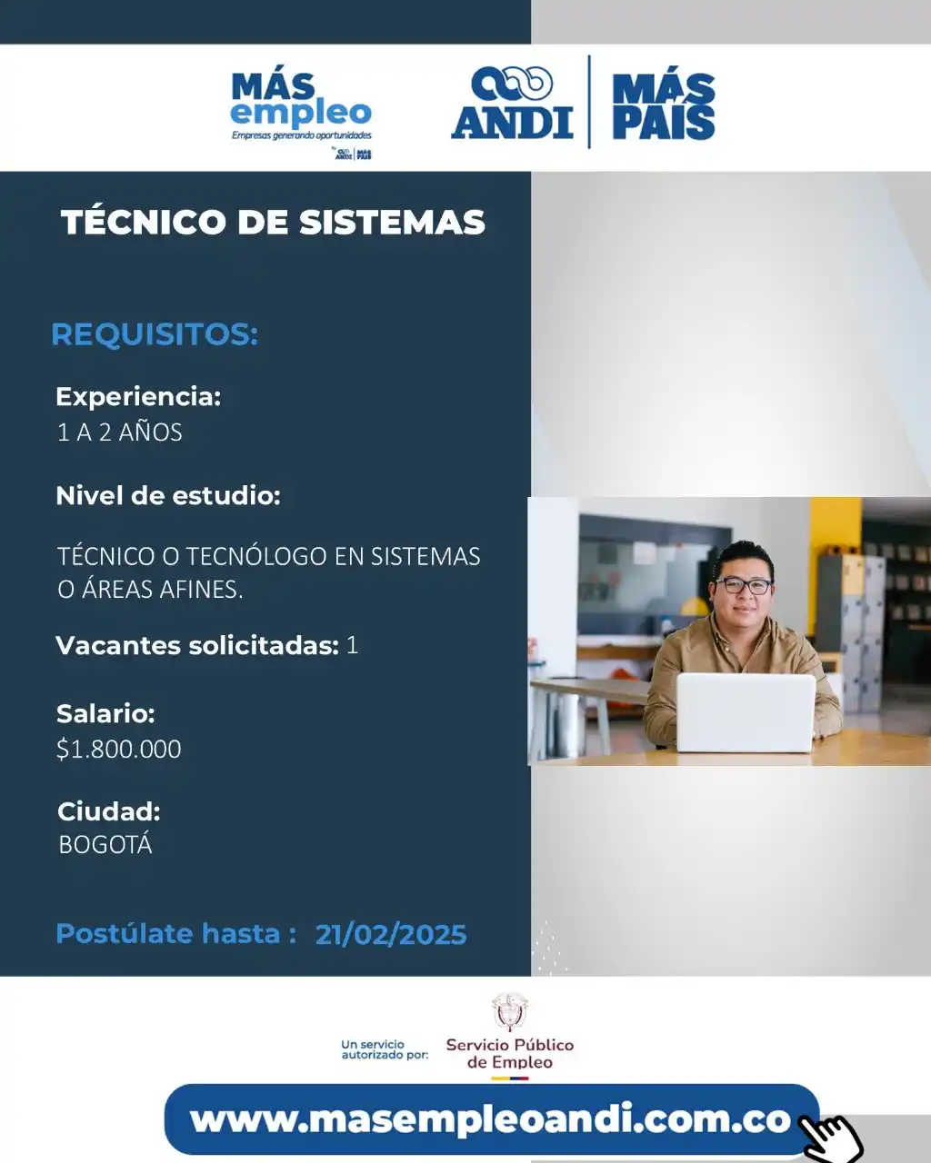 Vacantes Más Empleo ANDI 🔵 post