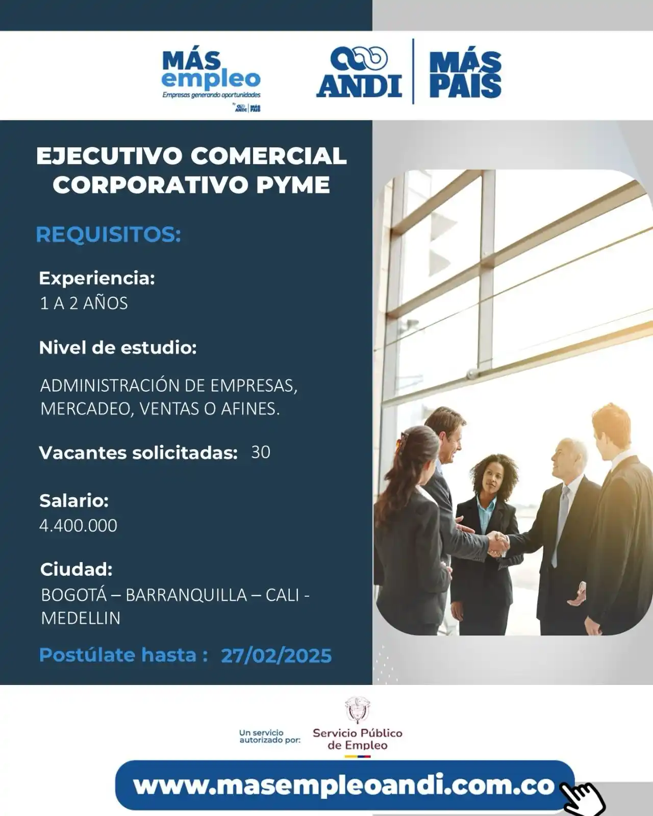 Vacantes Más Empleo ANDI 🔵 post