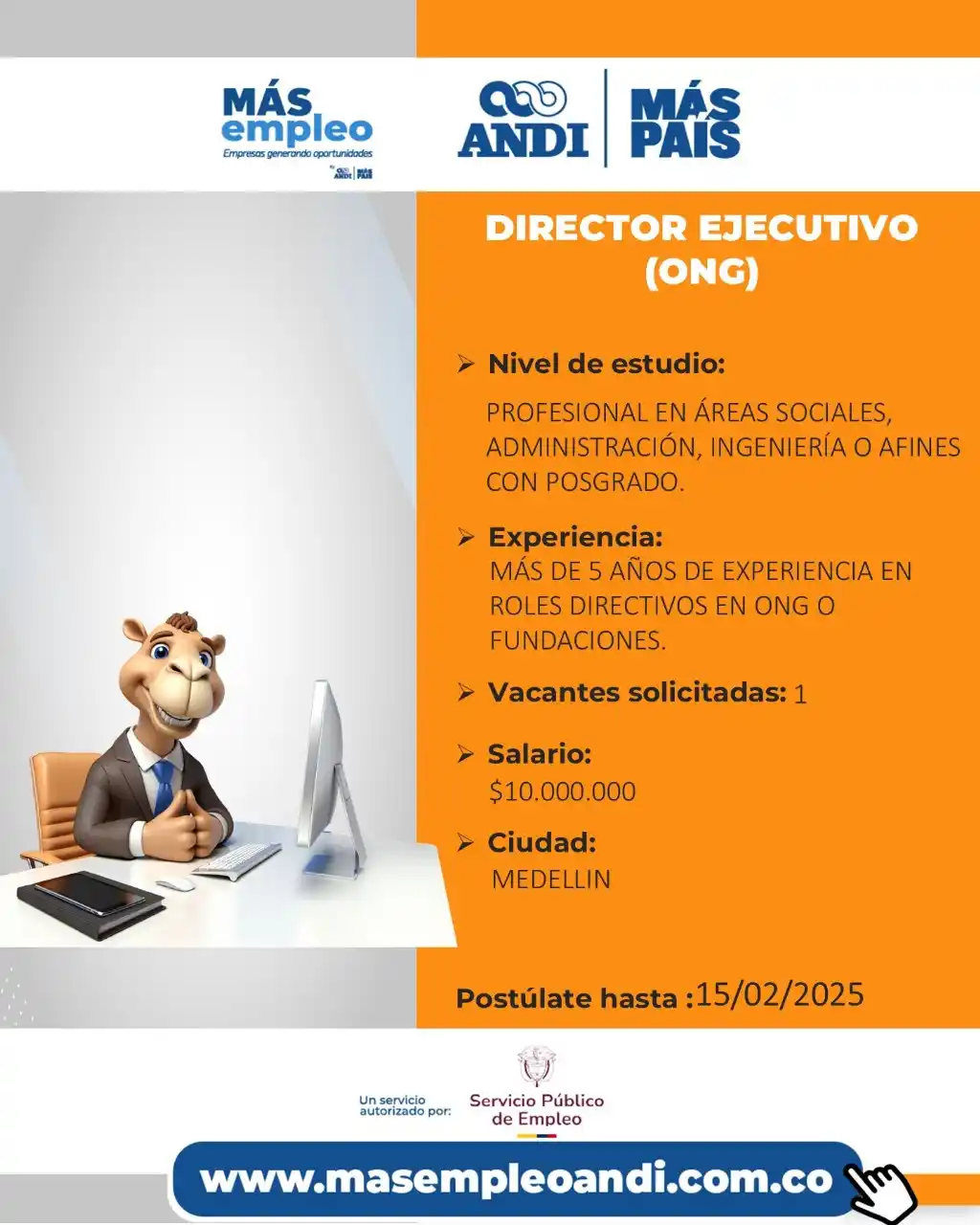 Vacantes Más Empleo ANDI 🔵 post
