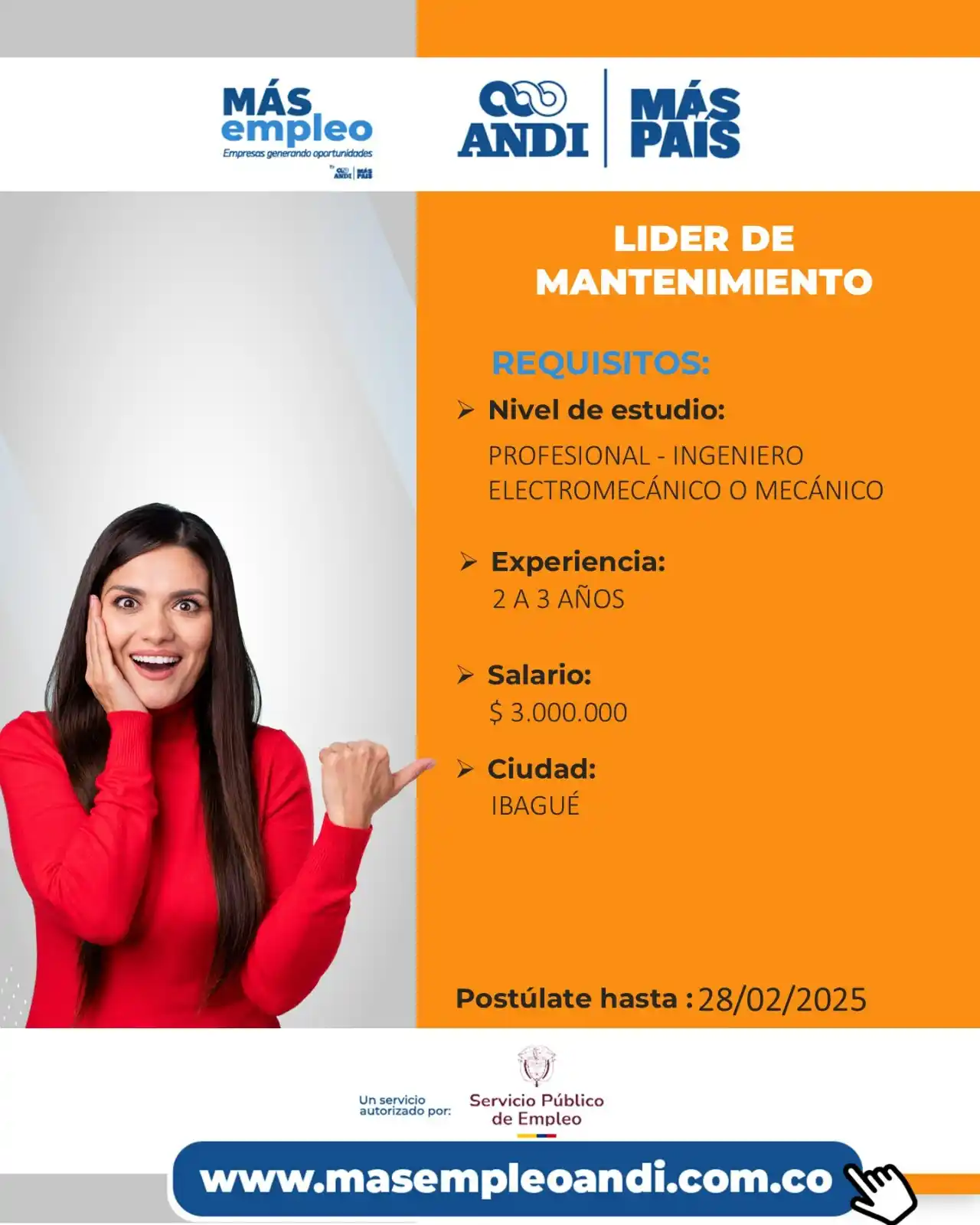 Vacantes Más Empleo ANDI 🔵 post