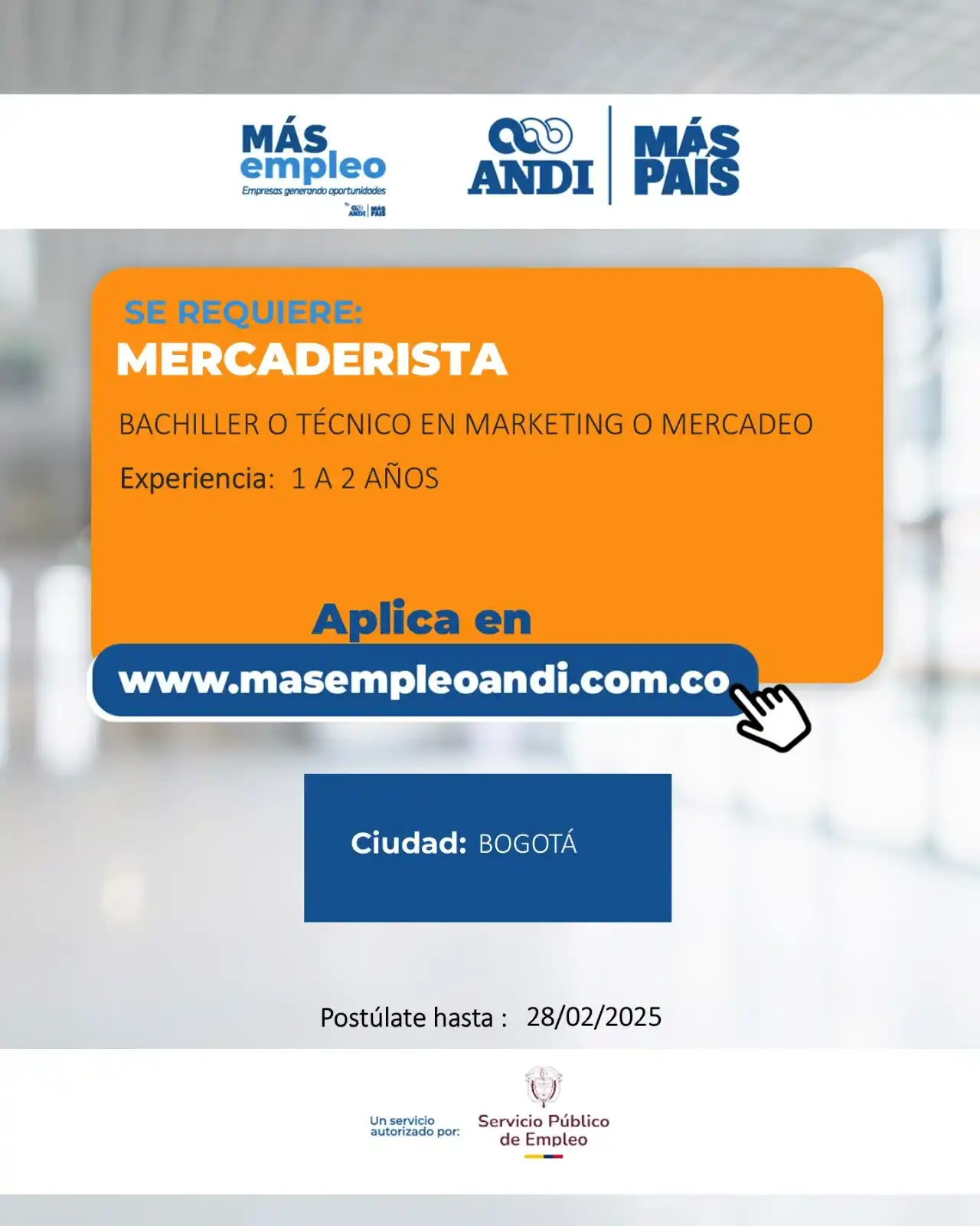 Vacantes Más Empleo ANDI 🔵 post