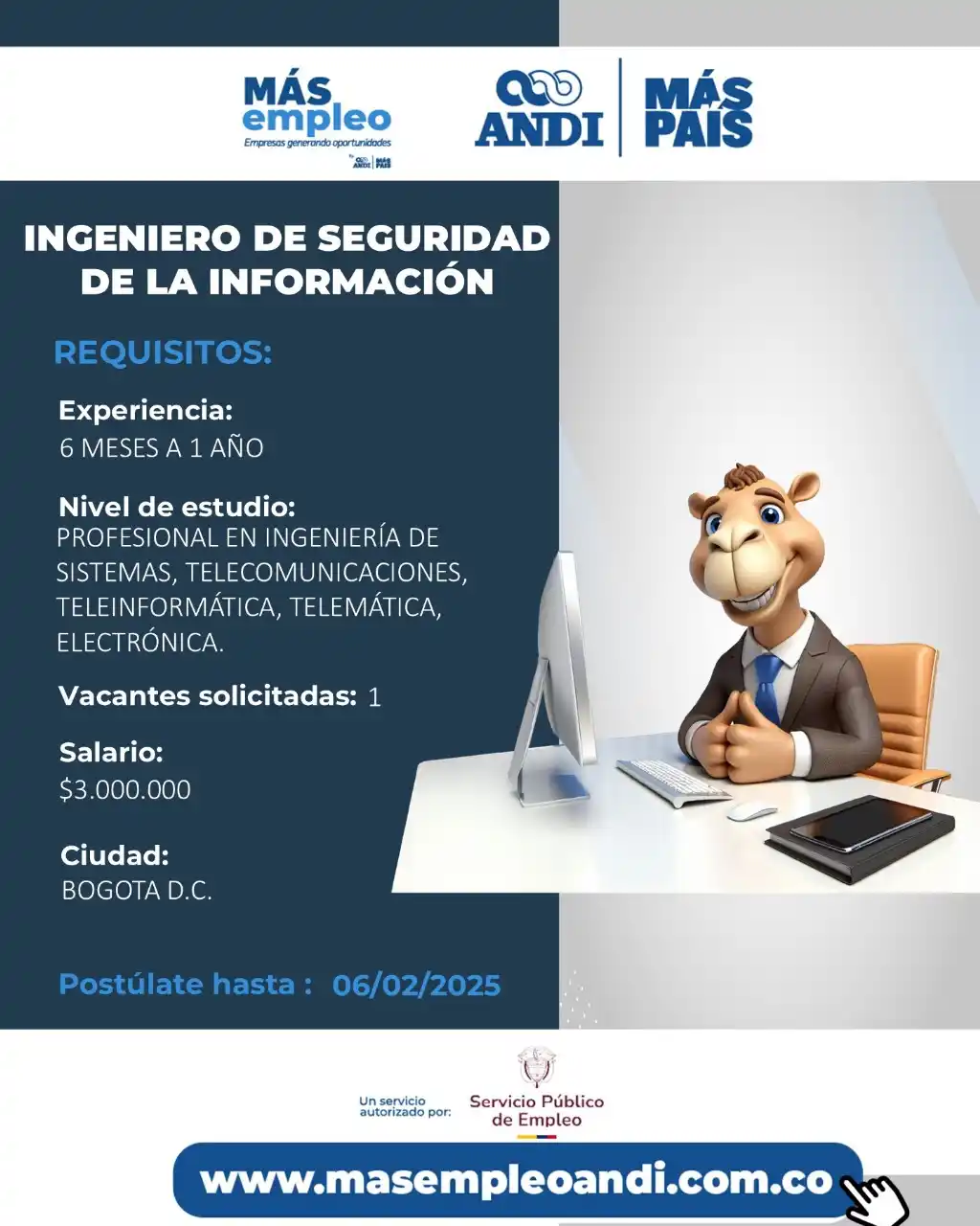 Vacantes Más Empleo ANDI 🔵 post