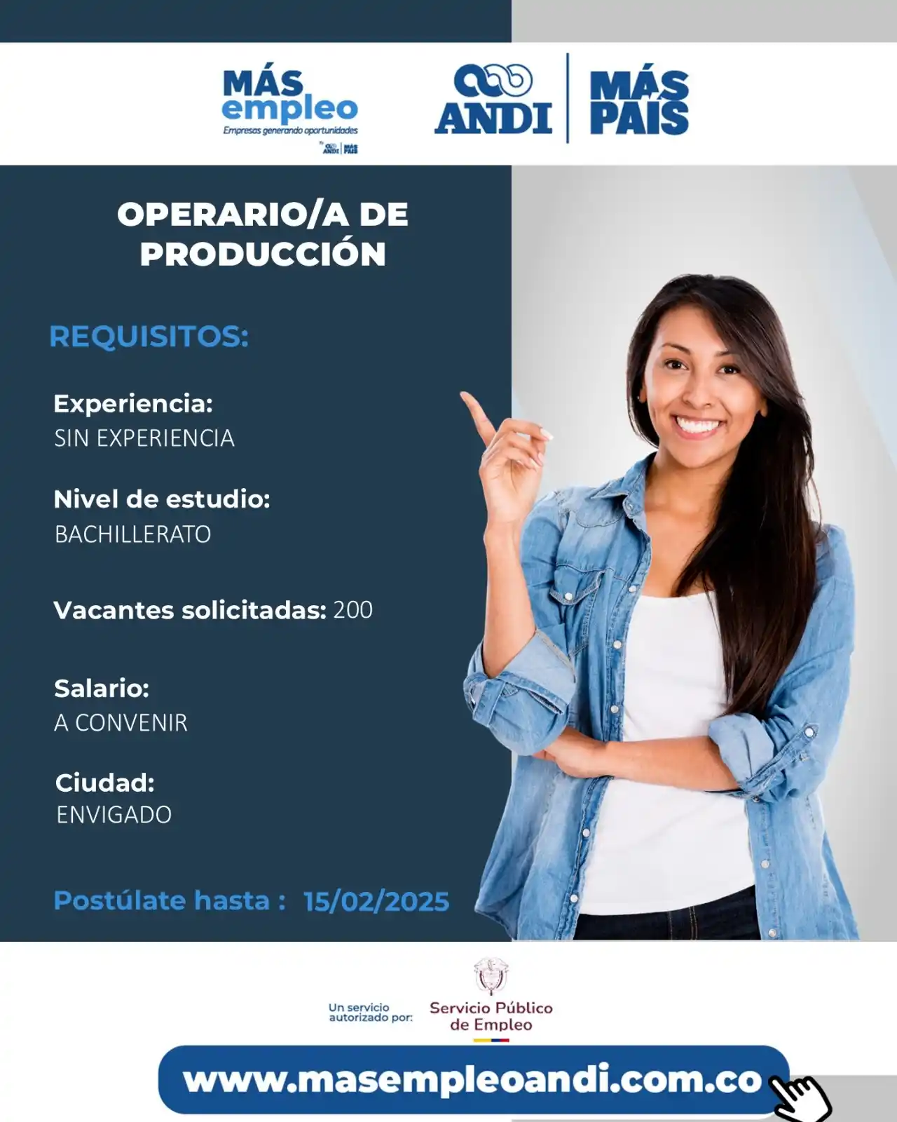 Vacantes Más Empleo ANDI 🔵 post
