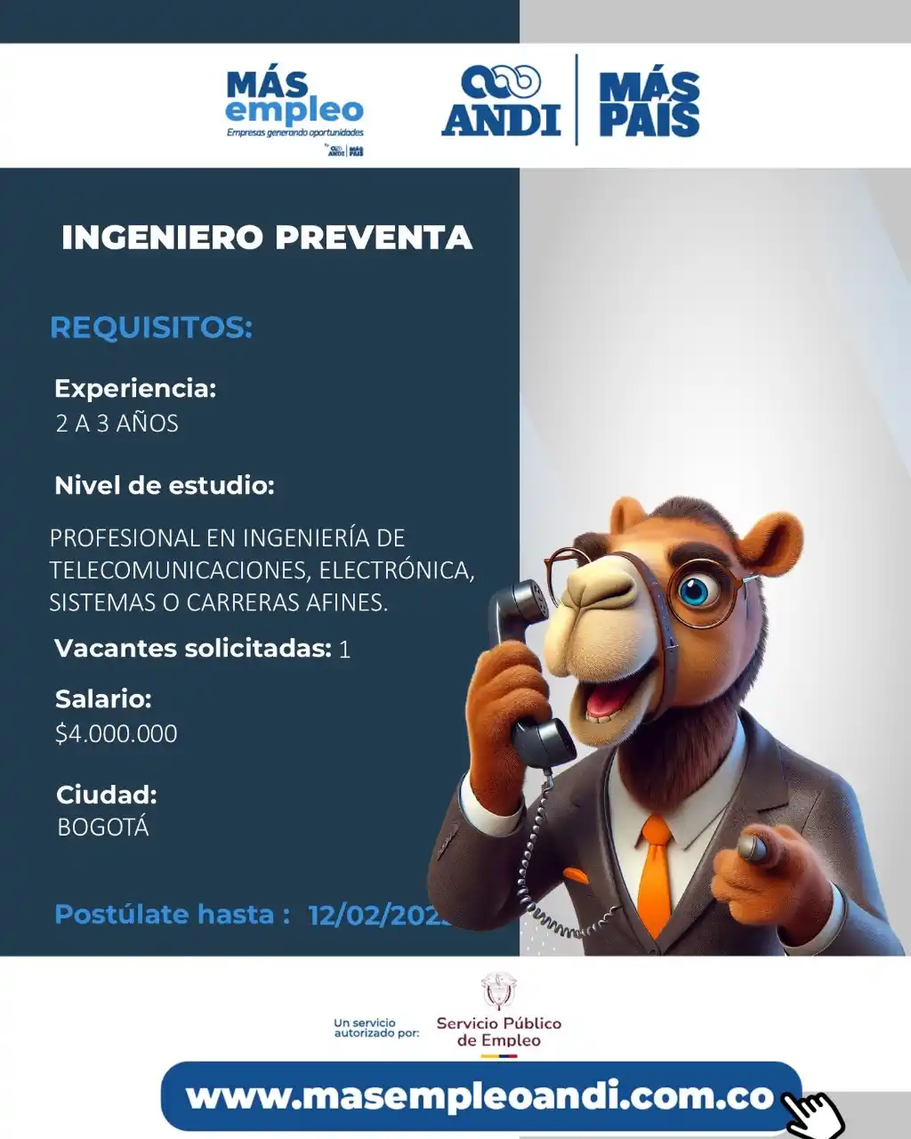 Vacantes Más Empleo ANDI 🔵 post