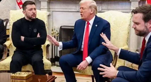 Image from VOLNY ENFO Partager+1438 223 4343: 📣 Donald Trump mete Prezidan ikrenyen zelenskyy deyò nan mezon blanch...