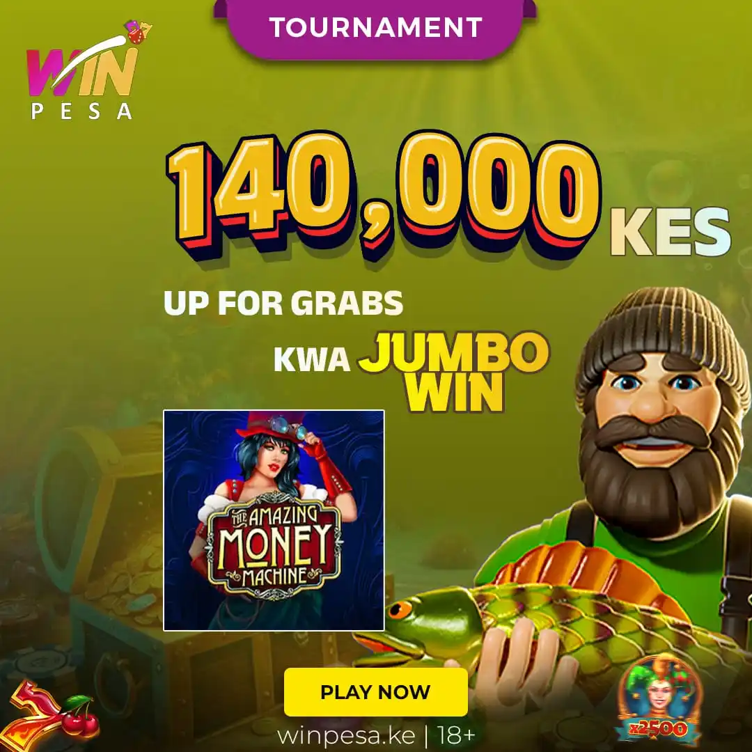 Image from WINPESA. KE: JUMBO WIN TOURNAMENT IS STILL ONGOING 🫵  Play any listed games on win...