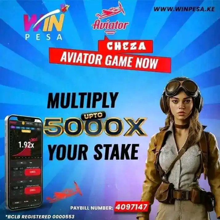 Image from WINPESA. KE: It's now time for AVIATOR DAILY CHALLENGE: Play aviator game everyday...