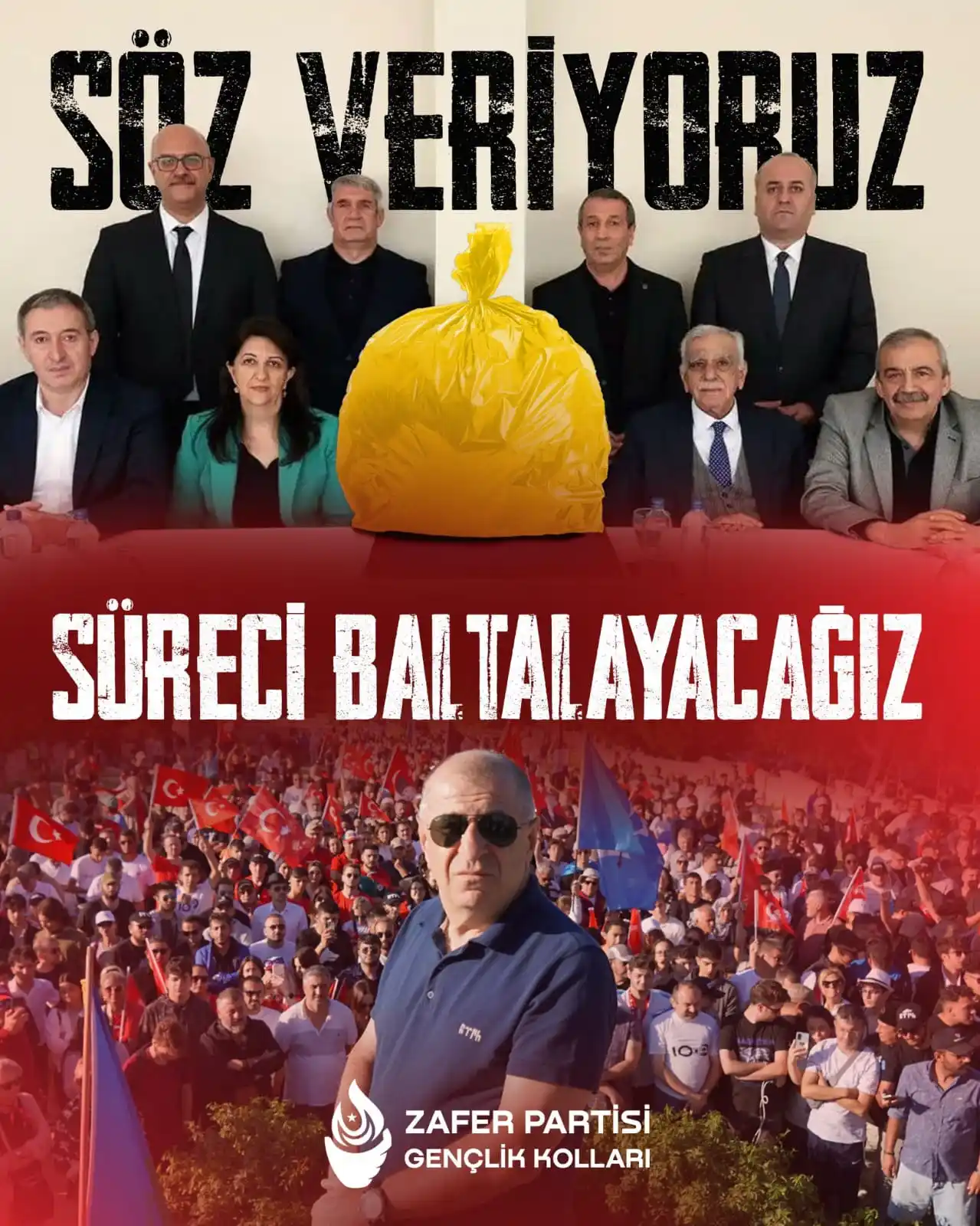 Image from Zafer Partisi Gençlik Kolları: Öcalan İmralı'dan çıkamayacak! Türk Devleti, Federasyona Dönüşmeyecek!...