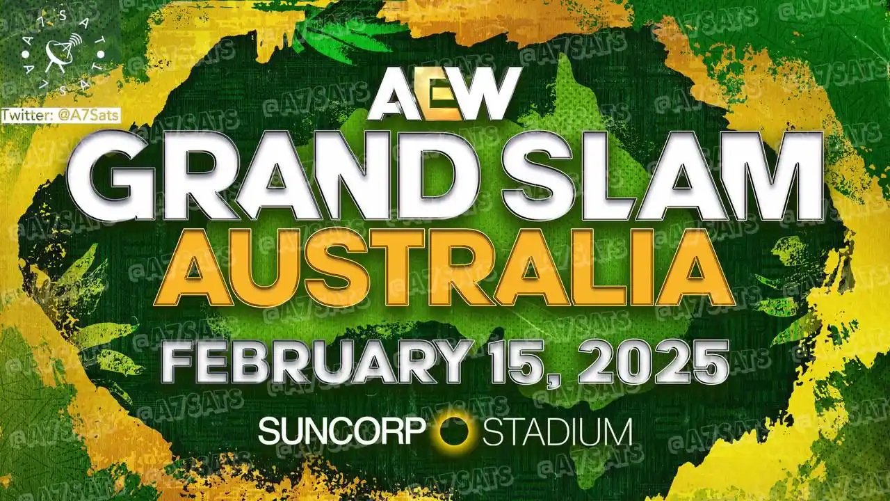 Image from A7Sats 📡: عرض اتحاد المصارعة AEW المقام في استراليا لاول مرة Grandslam Australi...