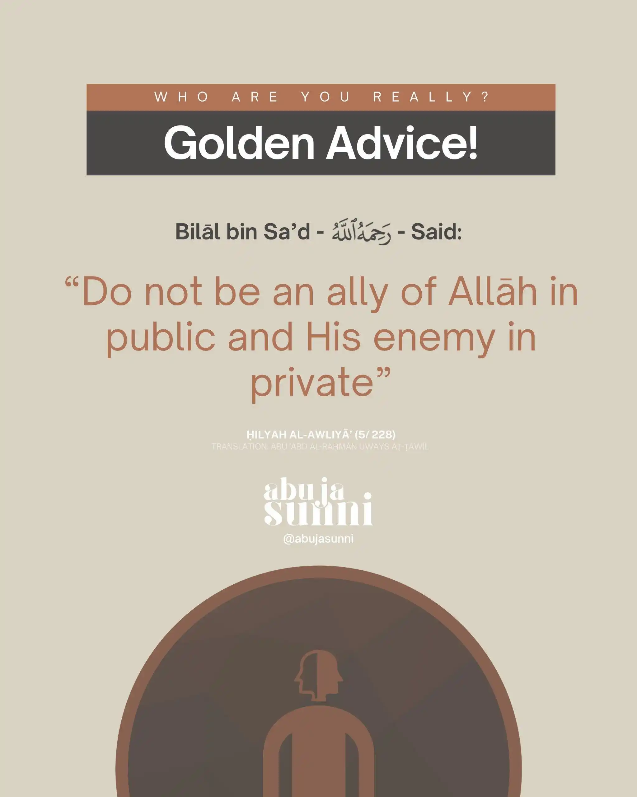 Image from Abuja Sunni: ⓘ Golden Advice!  💭 Reflect on your affair!  🌃 How are you in privat...