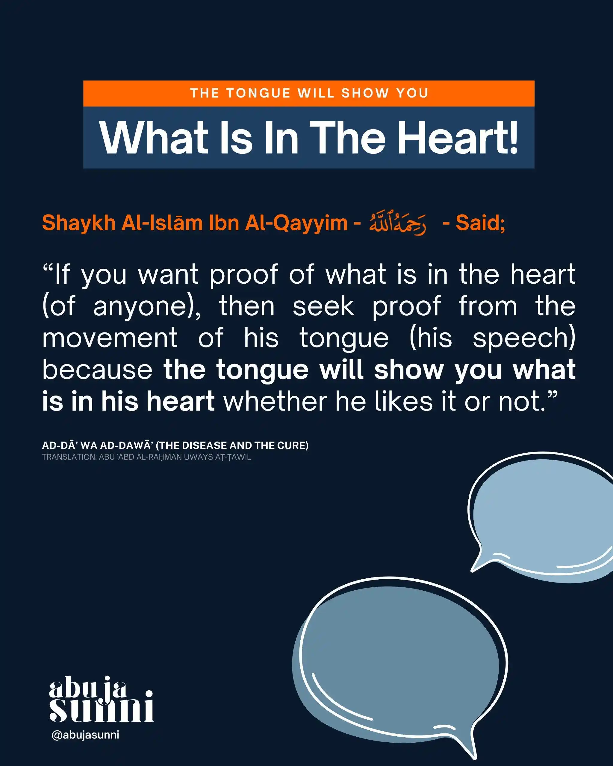Image from Abuja Sunni: ⓘ The Tongue Will Show You What Is In The Heart! 👅 Looking to rectif...