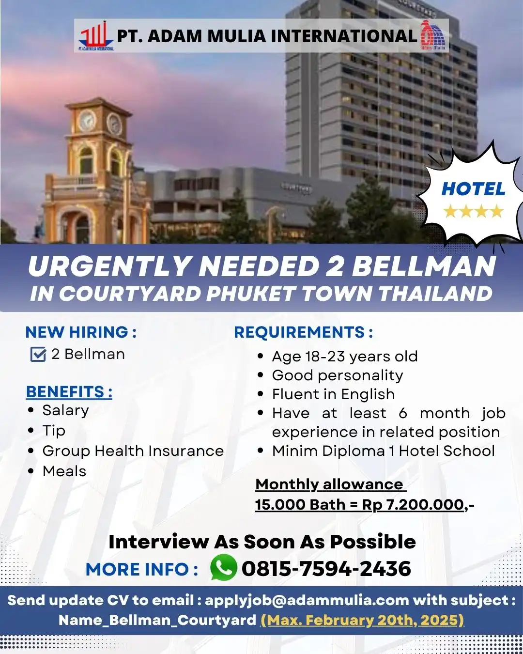 Adam Mulia International post