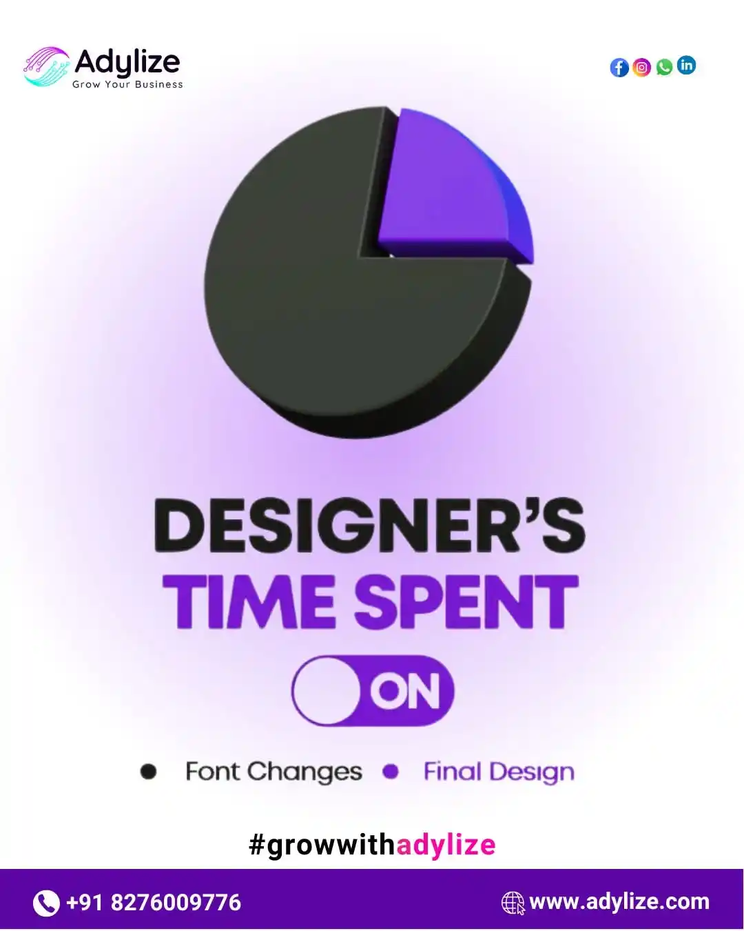 Image from Adylize: 🎨 *Designer’s Time Well Spent!* 💻 80% Font Changes ✏️ | 20% Final D...
