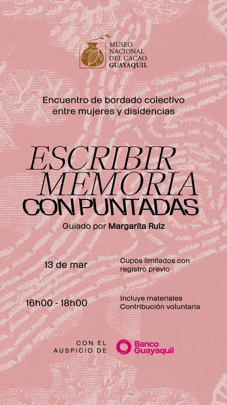 Agenda cultural del Museo Nacional del Cacao post