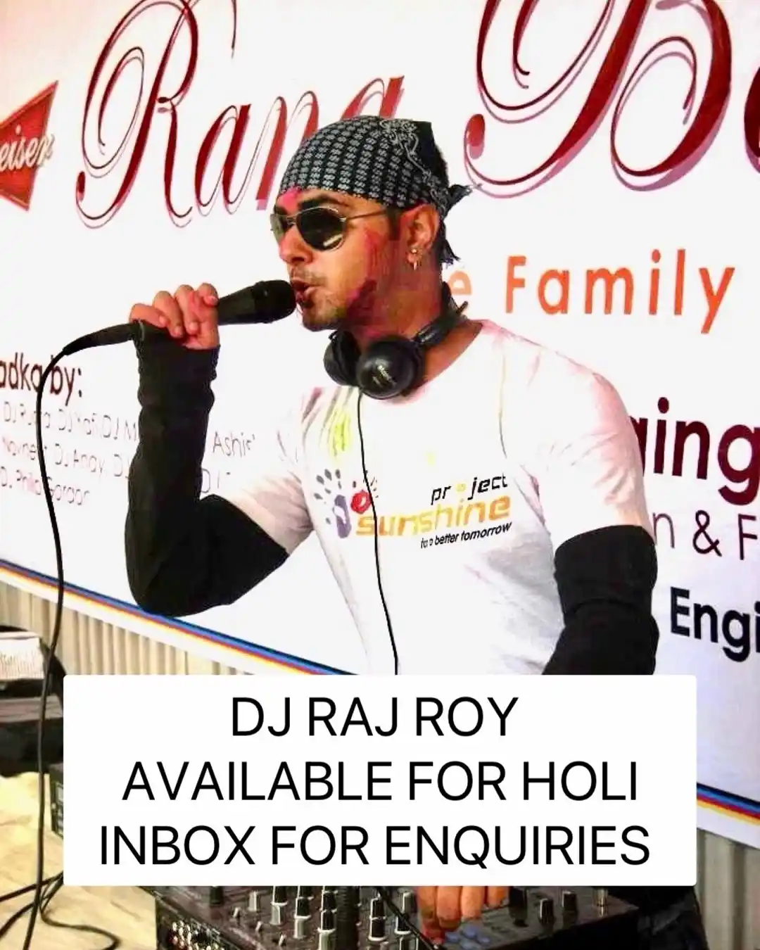 Image from AIDM: Looking for a vibrant Holi celebration? DJ Raj Roy is now available fo...