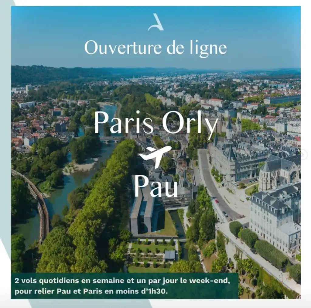 Image from Air Plus News : 🇫🇷 Amelia ouvre la liaison Pau – Paris-Orly, dès le 17 février 2025....