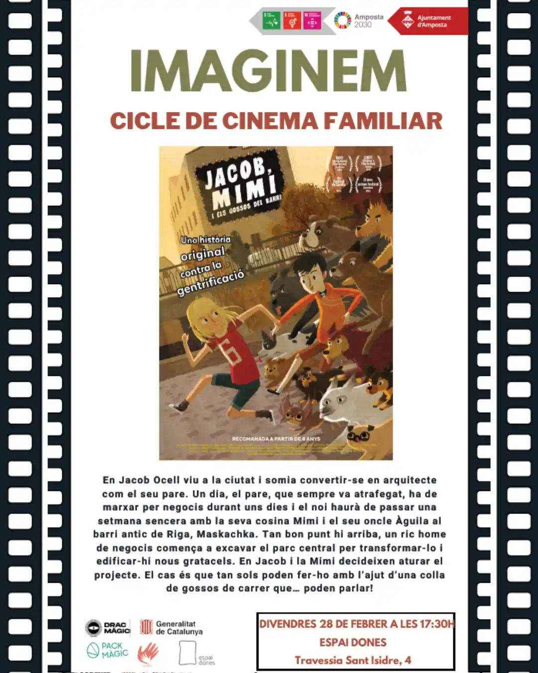 Image from Ajuntament d'Amposta: 🧒🏻👧🏾 ESCOLA DE FAMÍLIES | En el marc del cicle de cinema familiar...