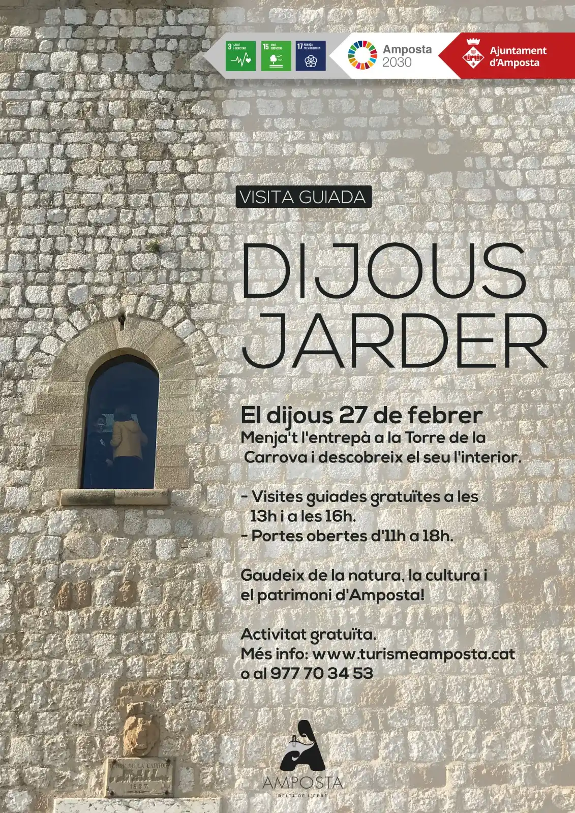 Image from Ajuntament d'Amposta: 🥪 AGENDA | Saps que demà és dijous jarder? Aquest 27 de febrer, menja...