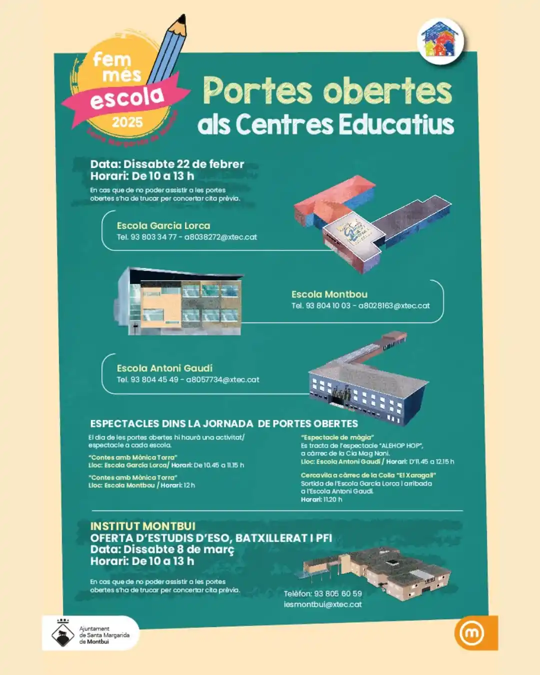 Image from Ajuntament Santa Margarida de Montbui: EDUCACIÓ | Jornada de Portes Obertes als Centres Educatius de Montbui ...
