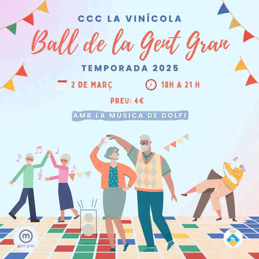 Image from Ajuntament Santa Margarida de Montbui: GENT GRAN | Aquest diumenge 2 de març, Ball de la Gent Gran a La Viníc...