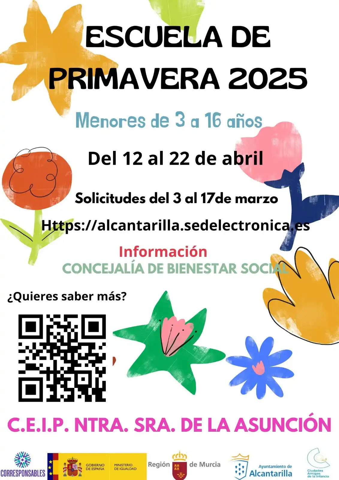 Image from Alcantarilla al día: 👩🏻🏫 Desde el día *3* de MARZO, y hasta el día *17*, apertura de pl...