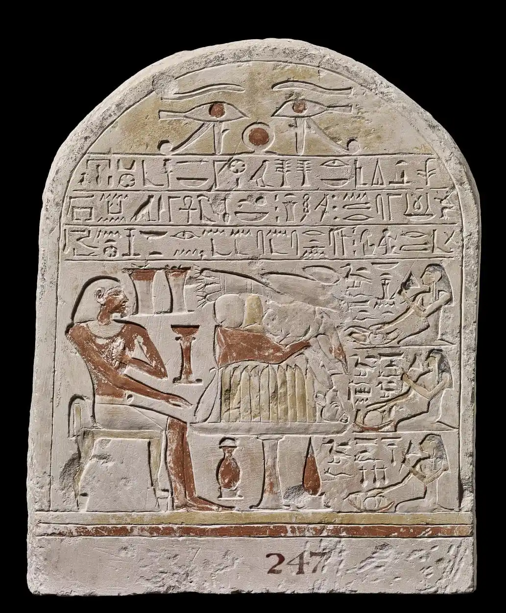 Image from Ancient Egyptian Civilization (AEC): Round-topped stela of Senusretseneb. The Stela represents Senusretsene...