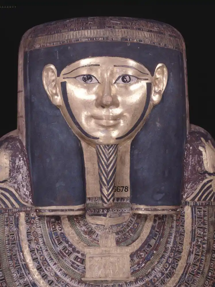 Image from Ancient Egyptian Civilization (AEC): A Wooden Coffin of Hornedjitef, son of Nekhthorheb, who held a large n...