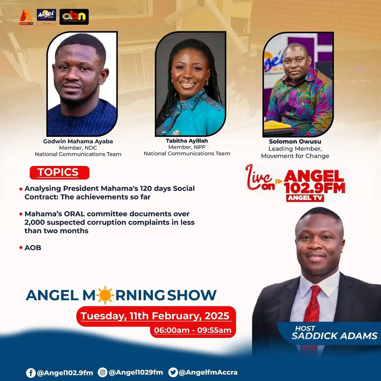 Image from ANGEL 102.9 FM: Comimg up tommorow morning on the <a class="text-blue-500 hover:underl...