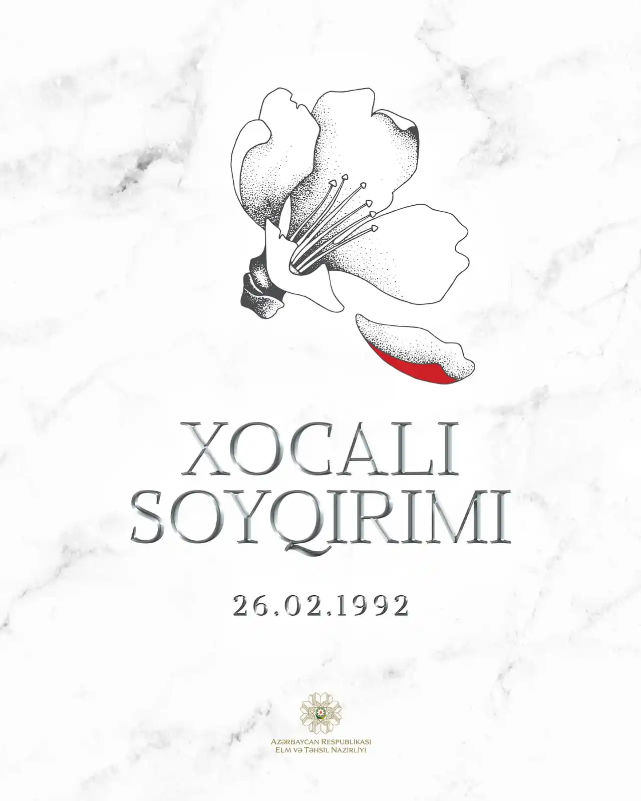 Image from AR Elm və Təhsil Nazirliyi: ​Xocalı soyqırımından 33 il ötür.   Bu faciəni unutmadıq, unutmayacağı...