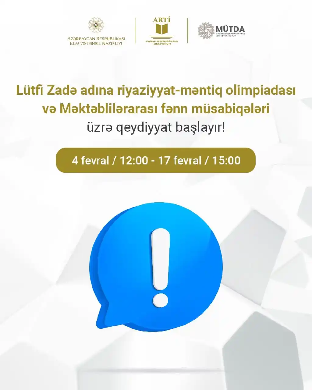 AR Elm və Təhsil Nazirliyi post