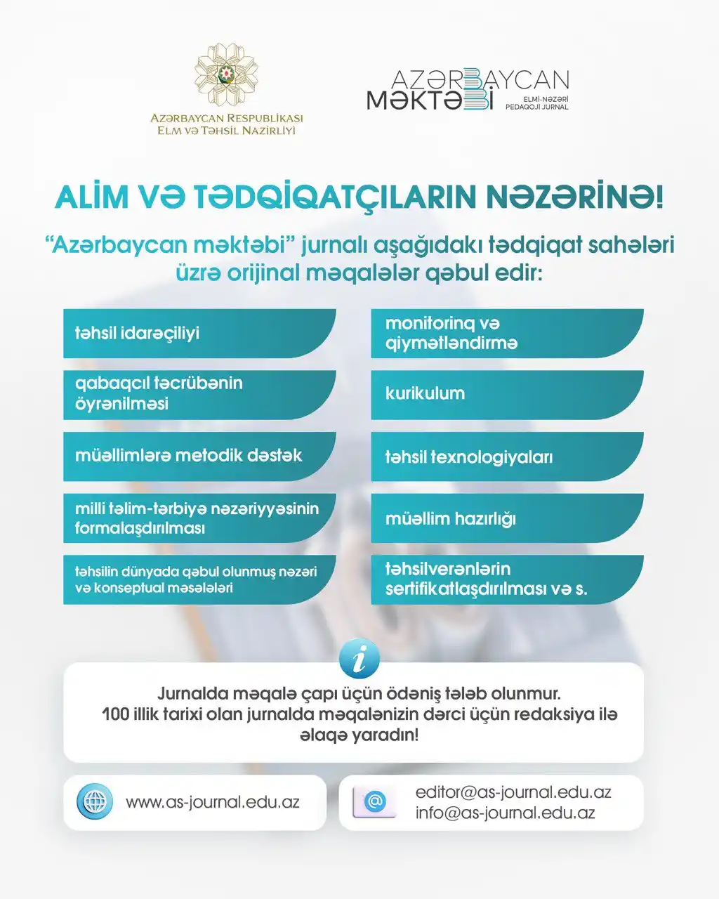 AR Elm və Təhsil Nazirliyi post