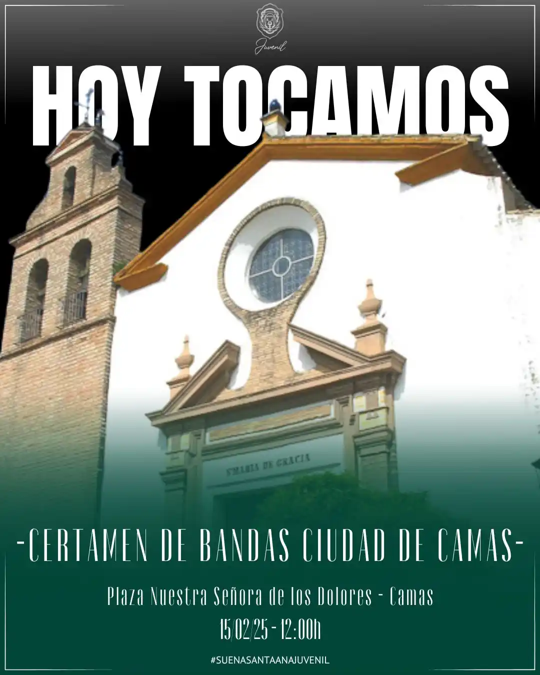 Image from @BMSantaAna: ¡¡HOY TOCAMOS!! 🎶 A la 12:00h, tendrá lugar en la Plaza de Ntra. Señ...