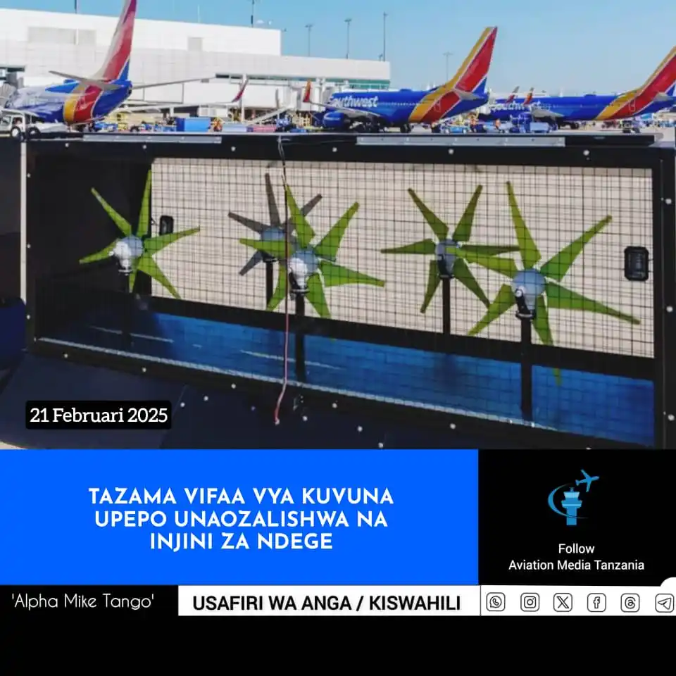 Image from Aviation Media Tanzania: JetWind imeunda kifaa kinachokusanya nishati mbadala kutoka kwa moshi ...