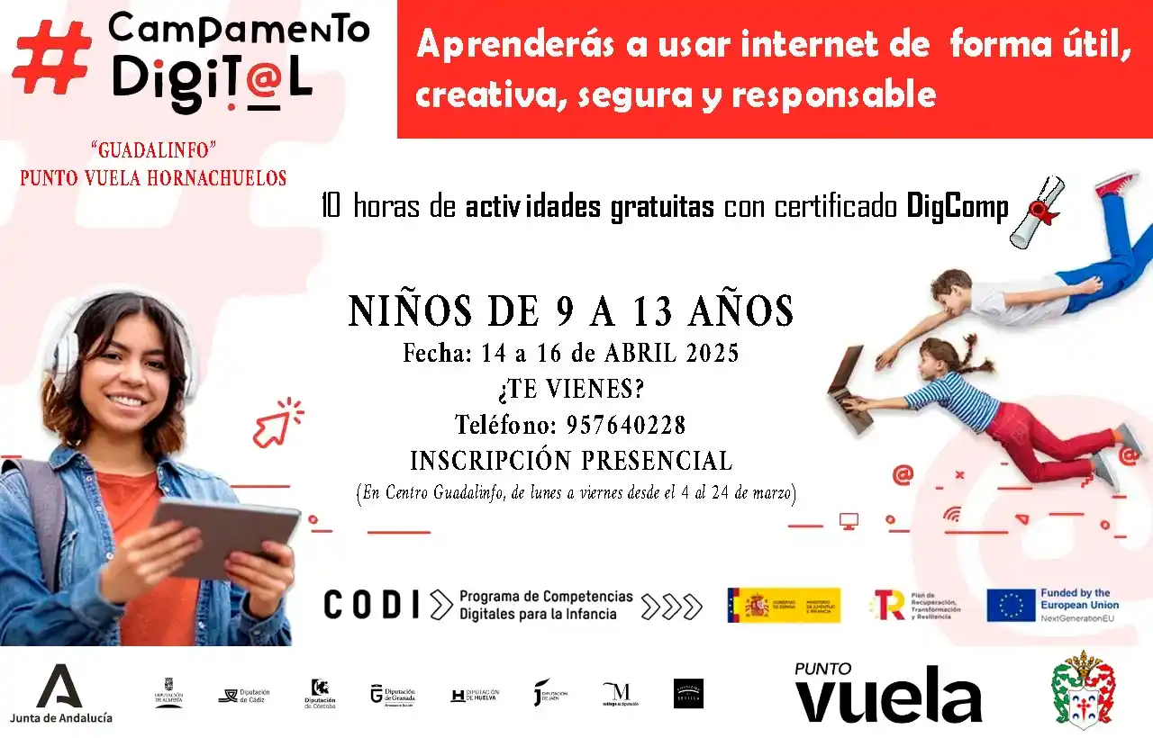 Image from Ayuntamiento de Hornachuelos: 📢 *¡Esta Semana Santa llega el Campamento Digital a Hornachuelos!* 🚀...