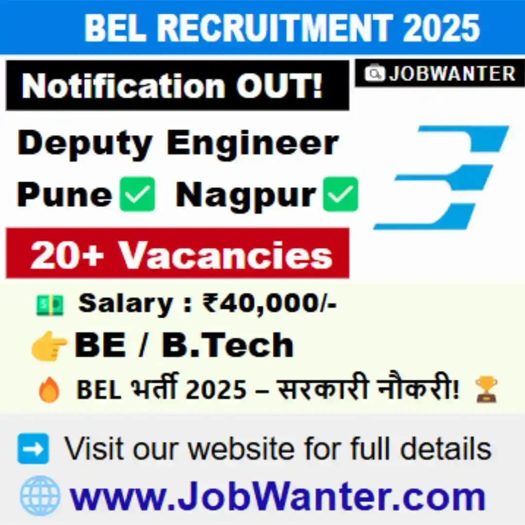Image from Bachelor Degree Jobs - JobWanter: 📢 BEL Deputy Engineer 2025 <a class="text-blue-500 hover:underline c...