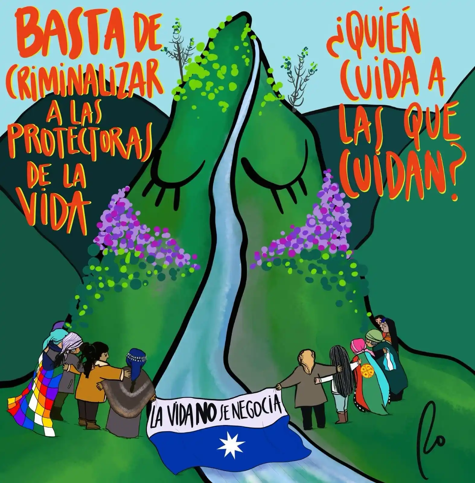 Basta de persecución y Criminalización en PuelMapu post