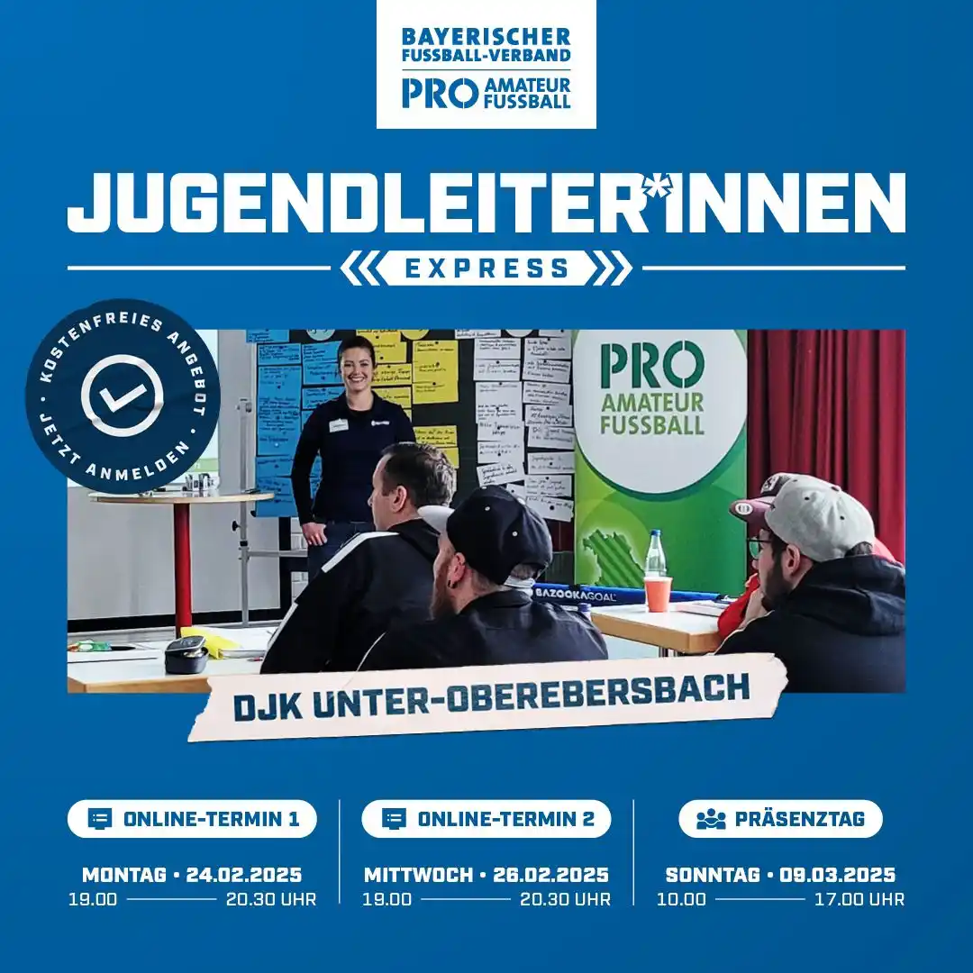Image from Bayerischer Fußball-Verband (BFV): 📣 Letzter Aufruf! 📣 Melde dich noch bis 11. Februar zu einer unser...