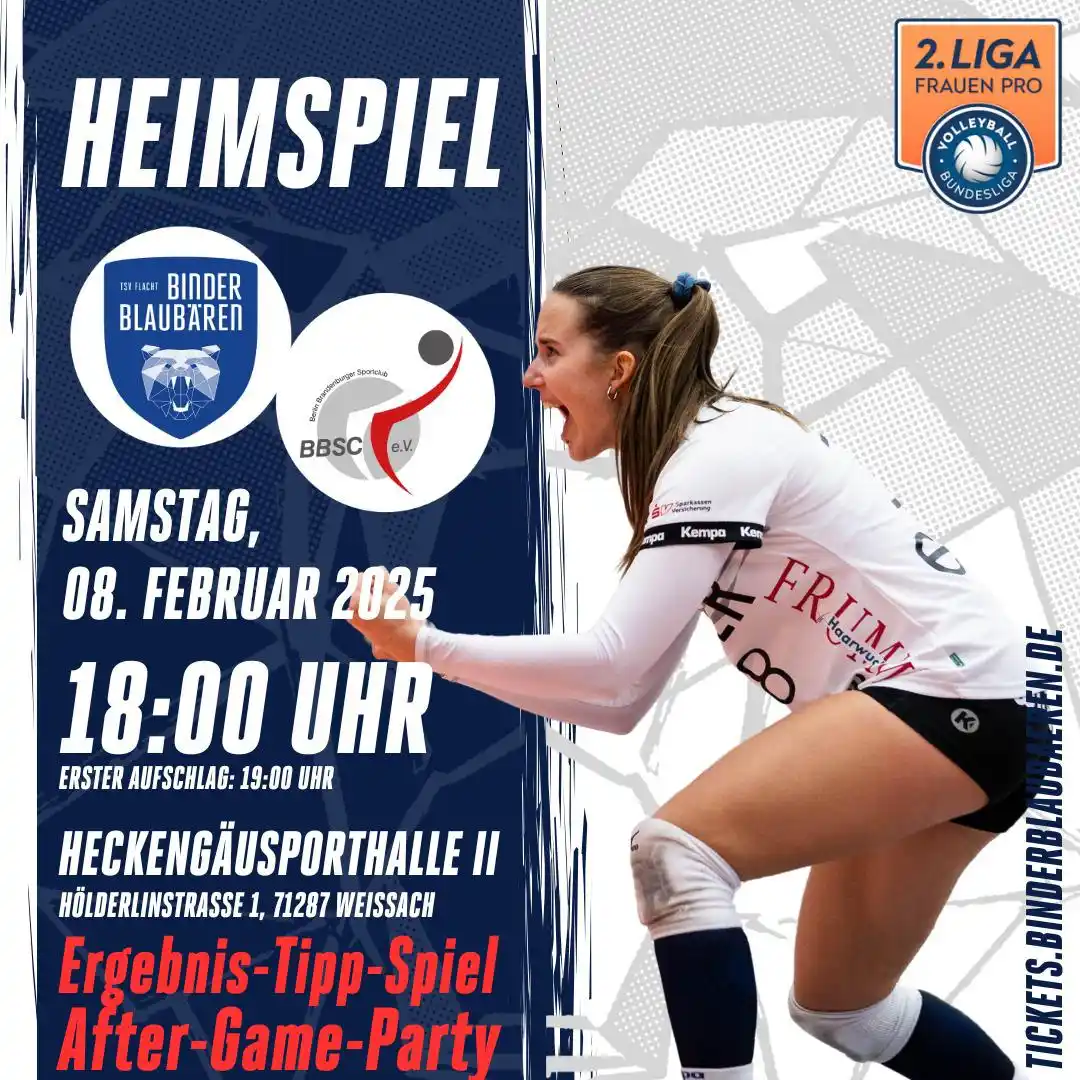 Image from Binder Blaubären TSV Flacht: *HEIMSPIEL* Spannung pur bei den Binder Blaubären Flacht! Morgen tre...