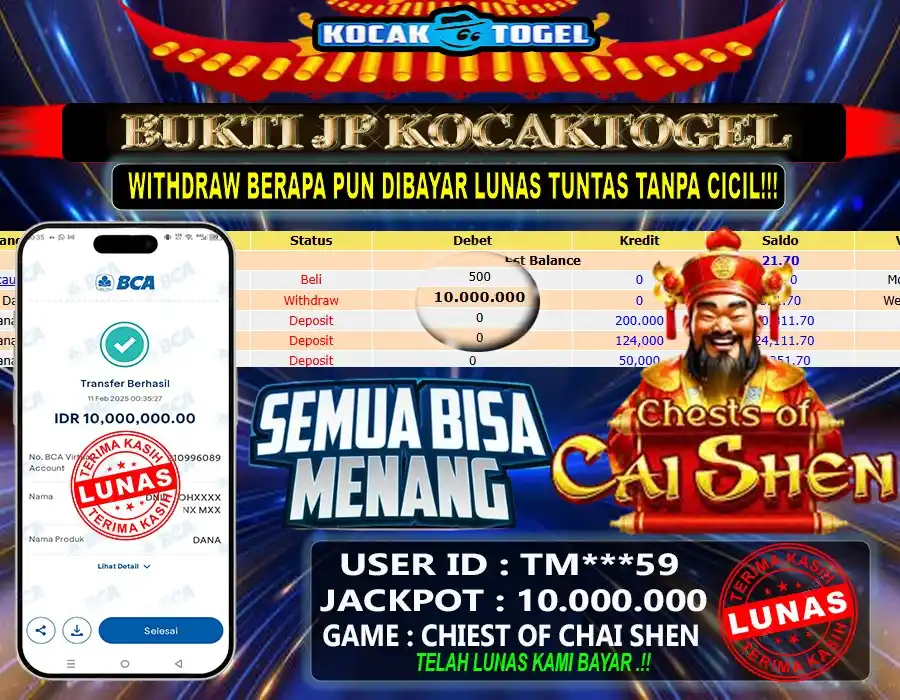 BUKTI PEMBAYARAN KOCAKTOGEL💰 post