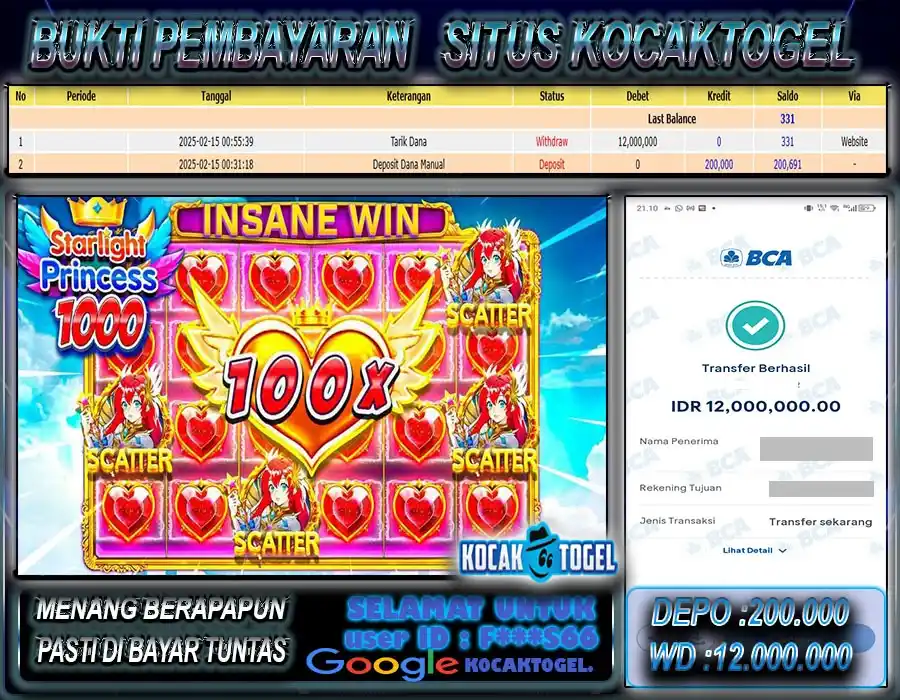 BUKTI PEMBAYARAN KOCAKTOGEL💰 post