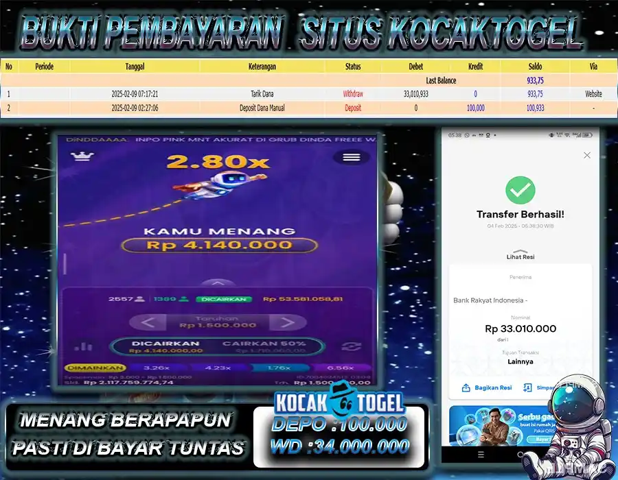 BUKTI PEMBAYARAN KOCAKTOGEL💰 post