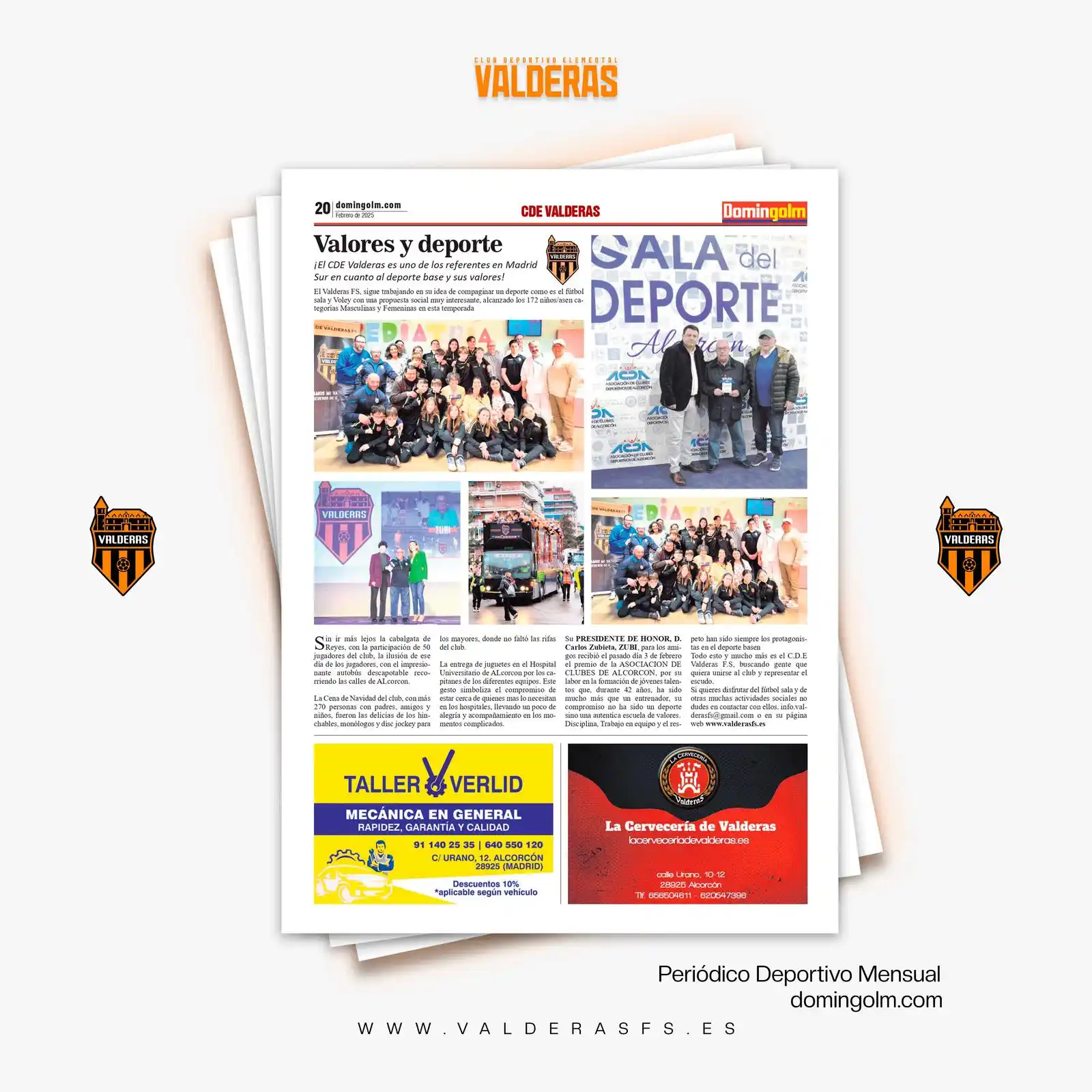 Image from CDE Valderas Fs: 📢 ¡Estamos en el Periódico DOMINGOL! 📰⚽ 📍 ¡Gran noticia para nuest...