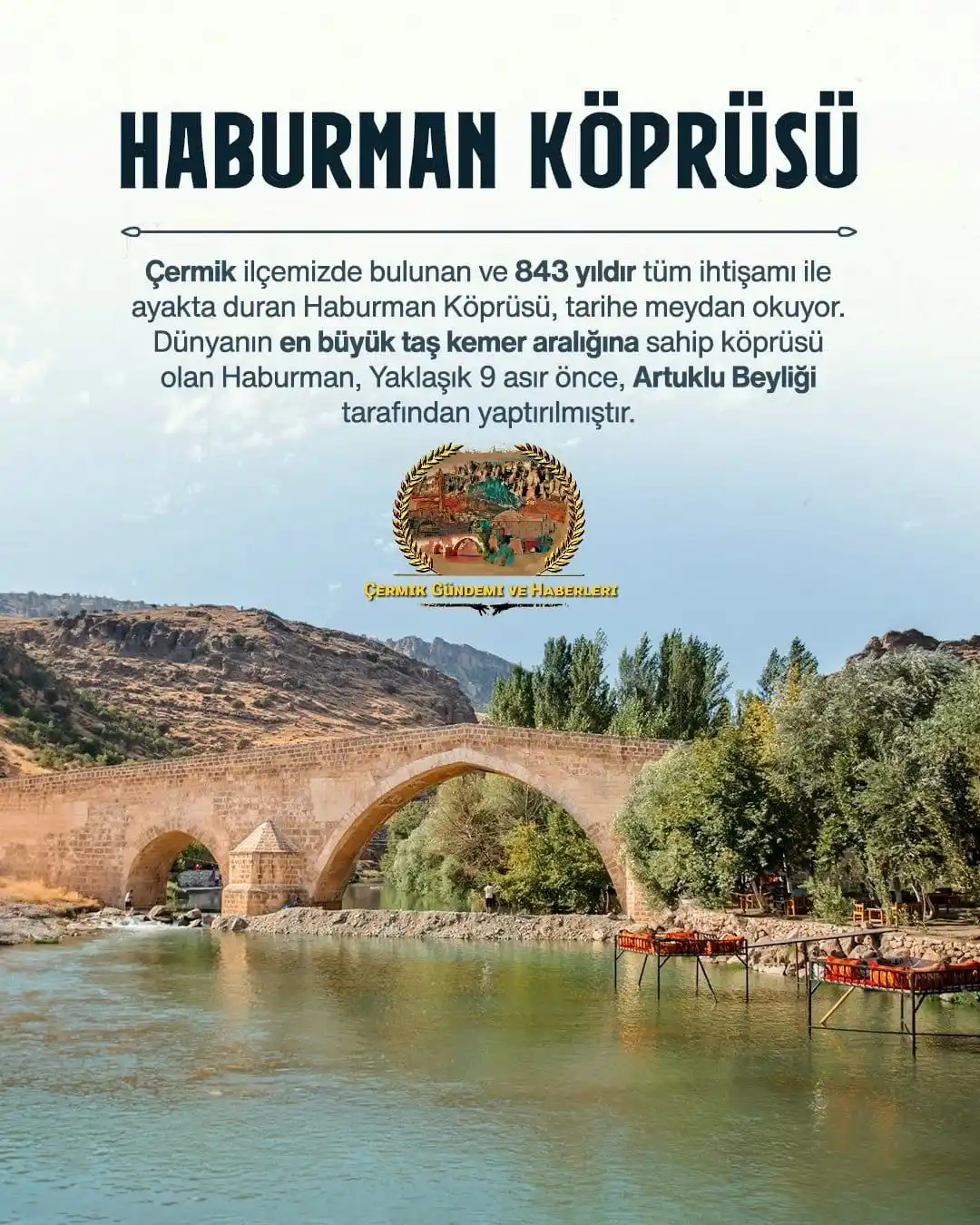 Image from Çermik Gündemi Ve Haberleri: 9 asır önce Artuklu Beyliği tarafından yaptırılan tarihi <a class="tex...
