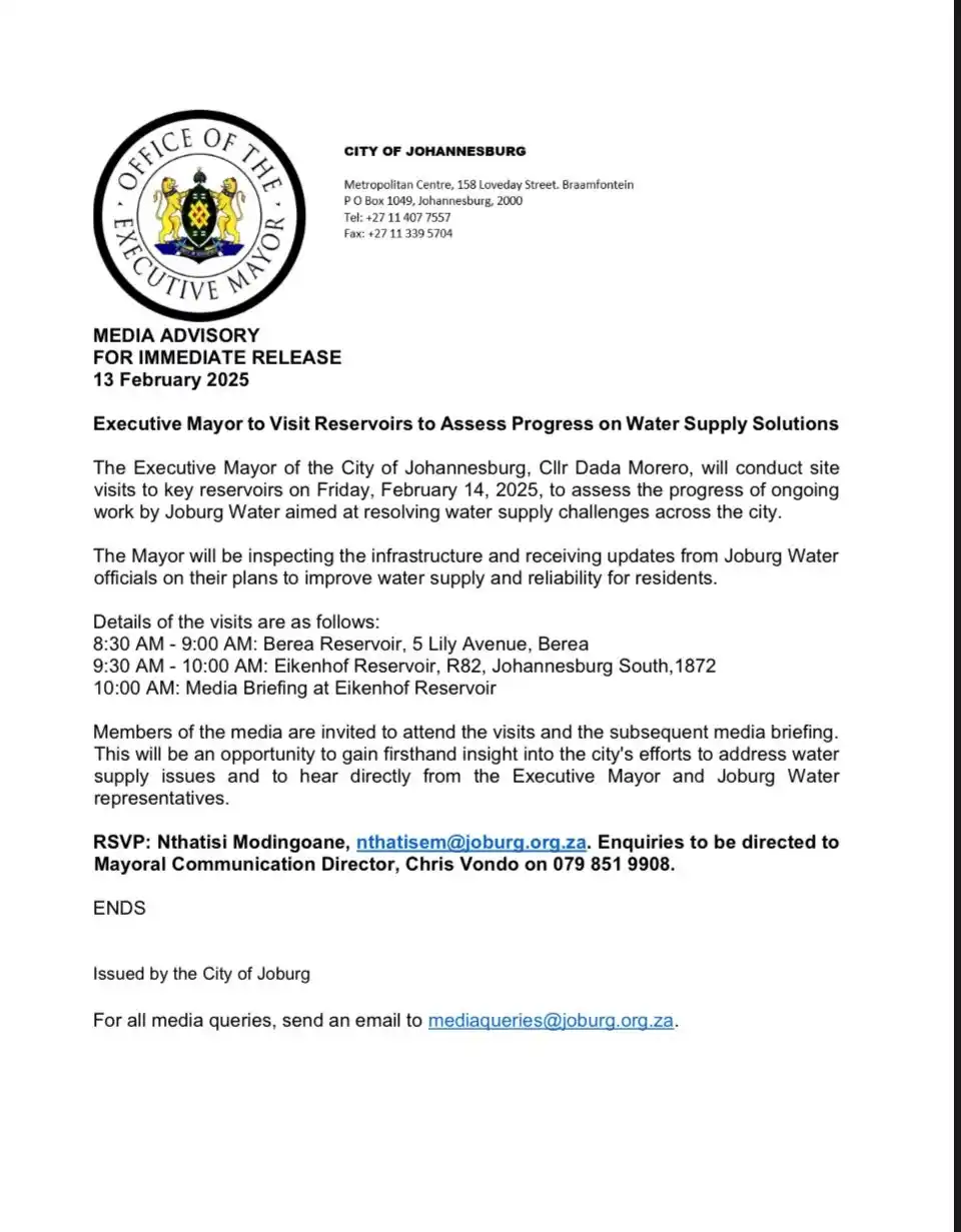 City Of Joburg post