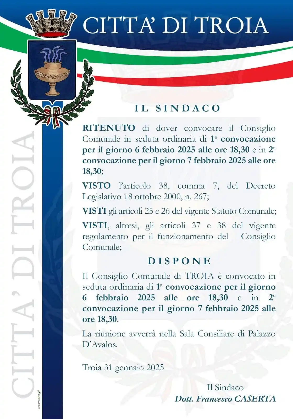 Comune di Troia  post