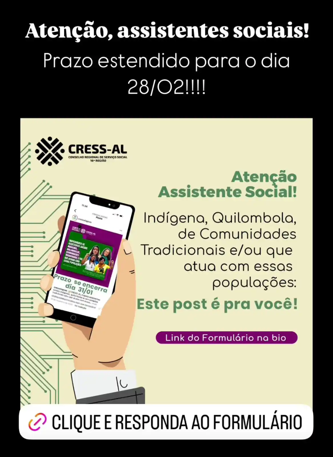 CRESS Alagoas post