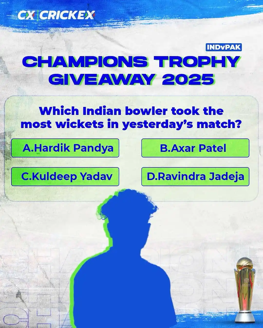 Image from Crickex: Crickex Champions Trophy Giveaway is LIVE!🏏 Guess the right answer an...